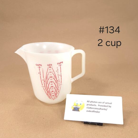 Tupperware Bundle #500 Mix-N-Store Measuring Pitcher #134 Measuring Cup - Picture 4 of 7